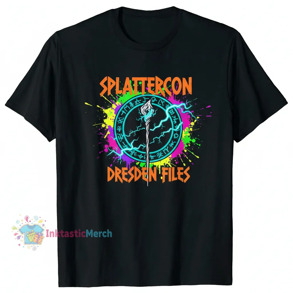Dresden Files SplatterCon Men's Heavyweight T-Shirt - Black, Size S 1 Dresden Files SplatterCon Men's Heavyweight T-Shirt - Black, Size S