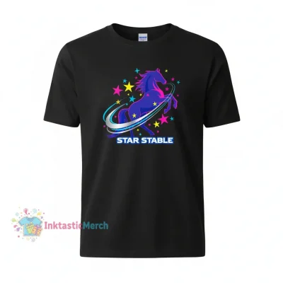 Star Stable Men's Heavyweight T-Shirt - Black, Size S