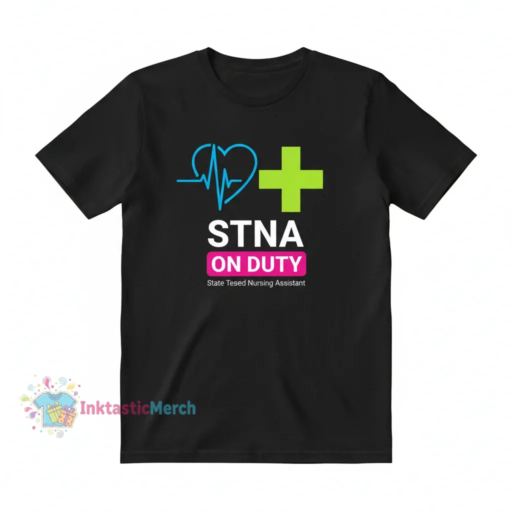 STNA On Duty State Tested Nursing Assistant Youth T-Shirt - Black, XL 1 STNA On Duty State Tested Nursing Assistant Youth T-Shirt - Black, XL