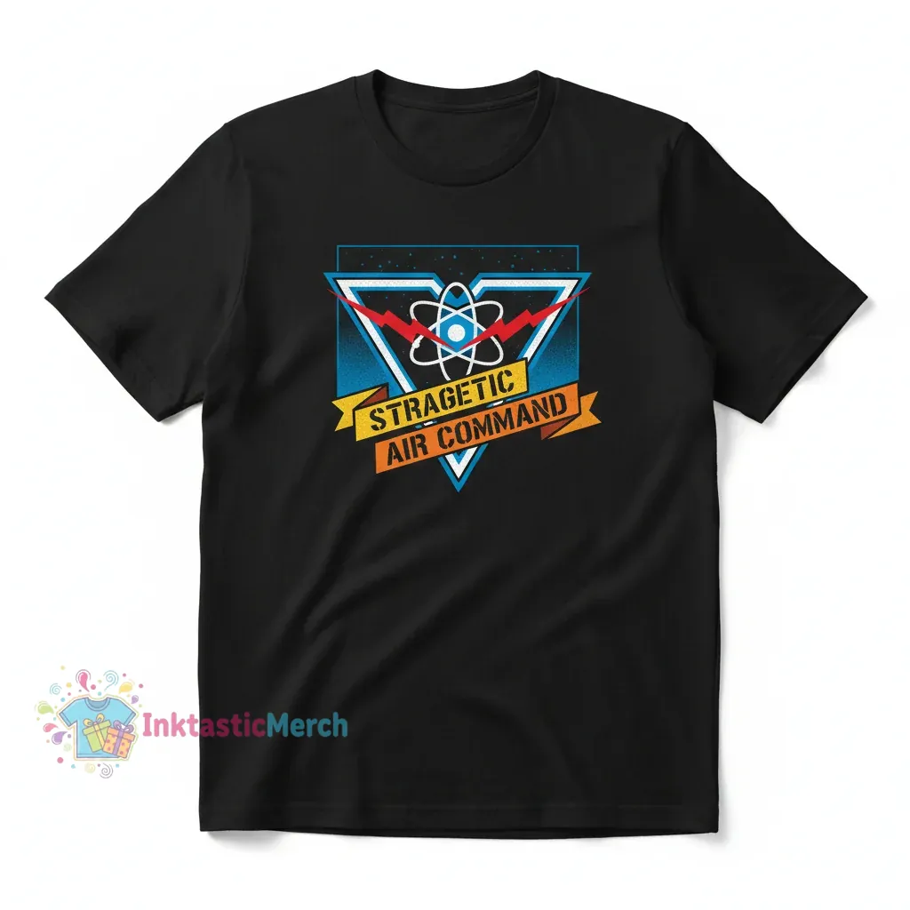 Strategic Air Command Logo T-Shirt - Men's Heavyweight - Black Small 1 Strategic Air Command Logo T-Shirt - Men's Heavyweight - Black Small