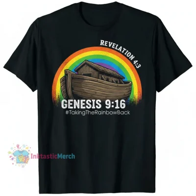 Taking Back The Rainbow Ark Encounter Inspired Men's Heavyweight T-Shirt - Black