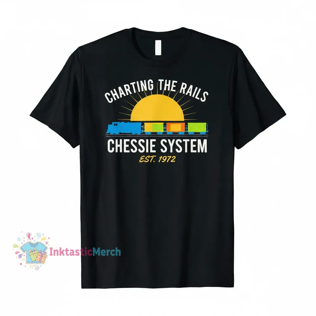 Chessie System Railroad Tee | Men's Heavyweight S Black 1 Chessie System Railroad Tee | Men's Heavyweight S Black