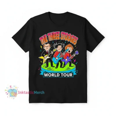 The Three Stooges World Tour Electric Classic T-Shirt - Black