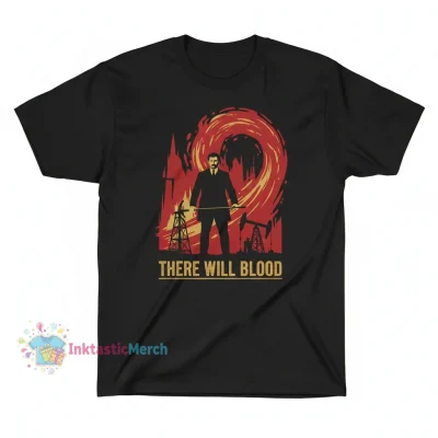 There Will Be Blood Movie Poster Men's Heavyweight T-Shirt - Black, Size S