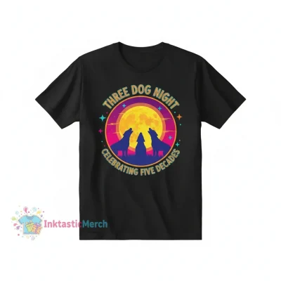 Three Dog Night Band Men's Heavyweight T-Shirt - Black, Size S