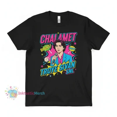 Timothee Chalamet SNL Tee - Unisex Heavy Cotton Classic T-shirt - Black, Size S