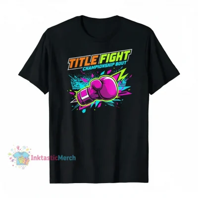 Title Fight Tee - Black | Men's Heavyweight S