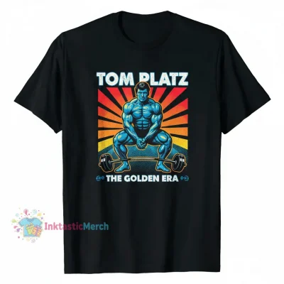 Tom Platz The Golden Era Men's Heavyweight T-Shirt - Black, Size S