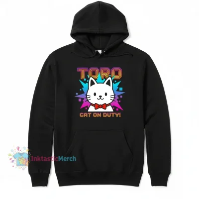 Toro Inoue Famous Videogame Cat Classic Unisex Hoodie - Black, Size S