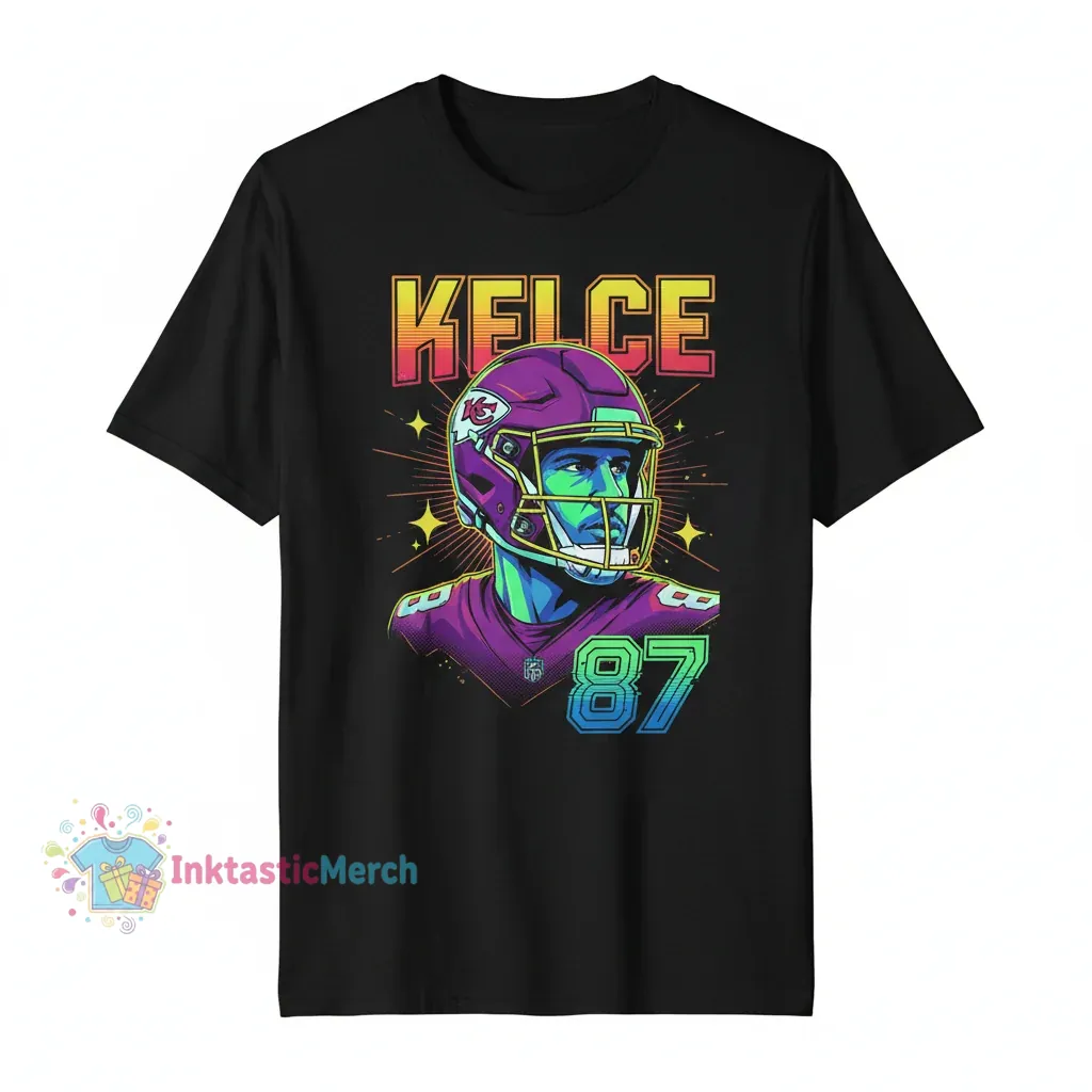 Travis Kelce Vintage Heavyweight T-Shirt - Black (Men's Size S) 1 Travis Kelce Vintage Heavyweight T-Shirt - Black (Men's Size S)