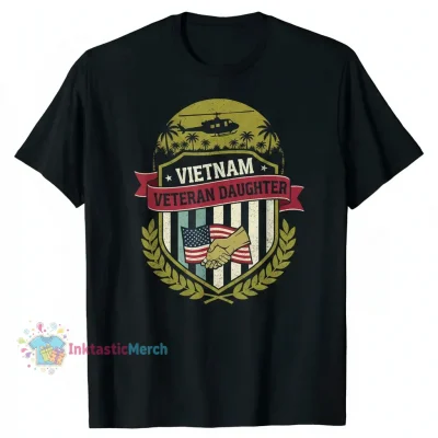 Vietnam Veteran Daughter Shirt for the Daughter of the Vet Men's Heavyweight T-shirt S Black