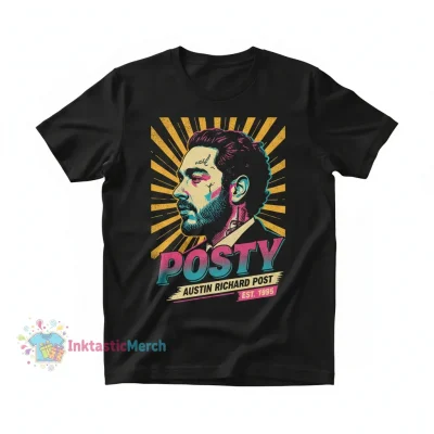 Vintage Post Malone "Posty" Heavyweight T-Shirt - Men's Size S, Black