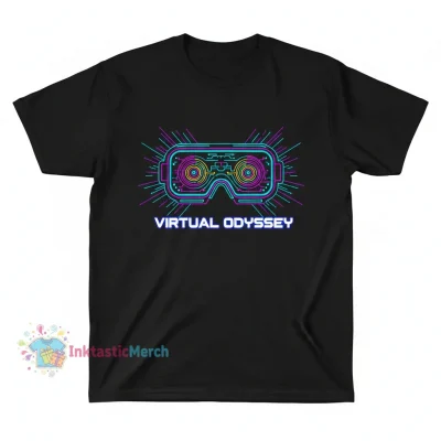 Men's Vr Oculus Headset Heavyweight T-Shirt - Black