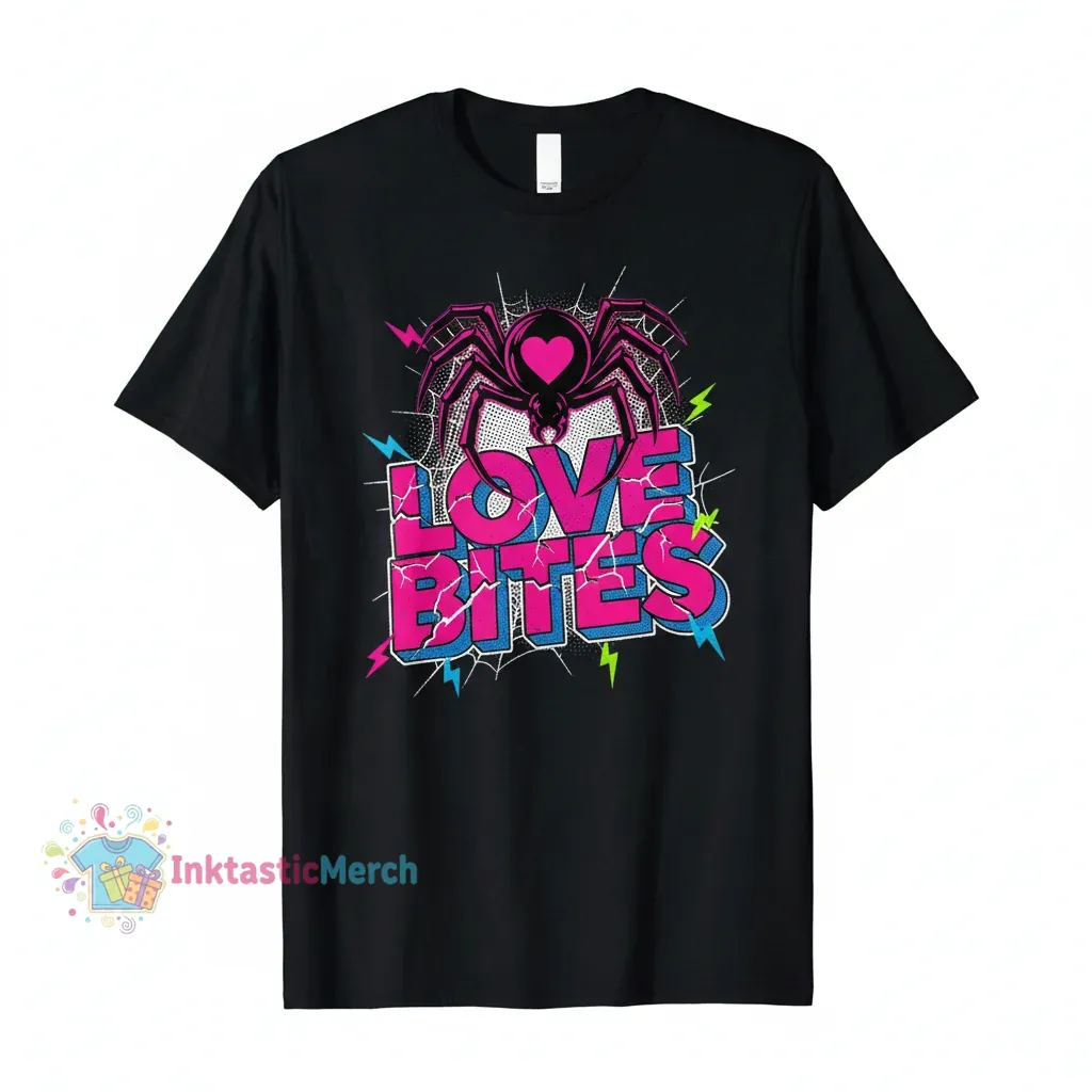 AJ Lee "Love Bites" Wrestling Entertainment Men's Heavyweight T-Shirt - Black, Size S 1 AJ Lee "Love Bites" Wrestling Entertainment Men's Heavyweight T-Shirt - Black, Size S