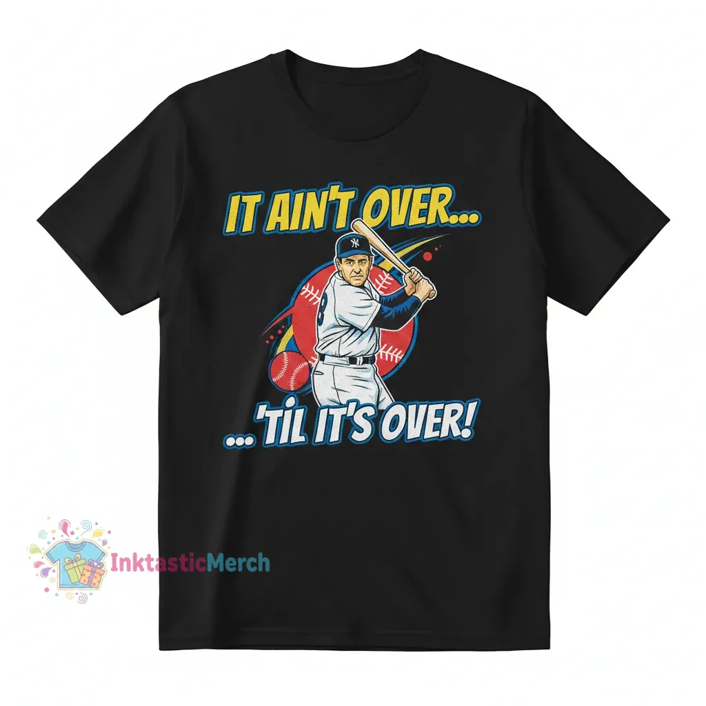 Yogi Berra Baseball Classic Men's Heavyweight T-Shirt - Black, Size S 1 Yogi Berra Baseball Classic Men's Heavyweight T-Shirt - Black, Size S