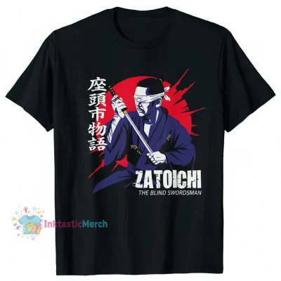 Zatoichi The Blind Swordsman Classic Men's S Black Tee